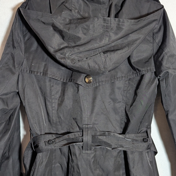 London Fog Hooded Trench Coat, Black, Size Small - Picture 7 of 11